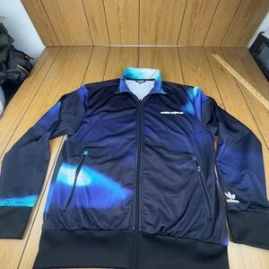 Adidas Originals Yung Z TT Track Jacket Blue Tie Dye Print Full Zip  Large‎
